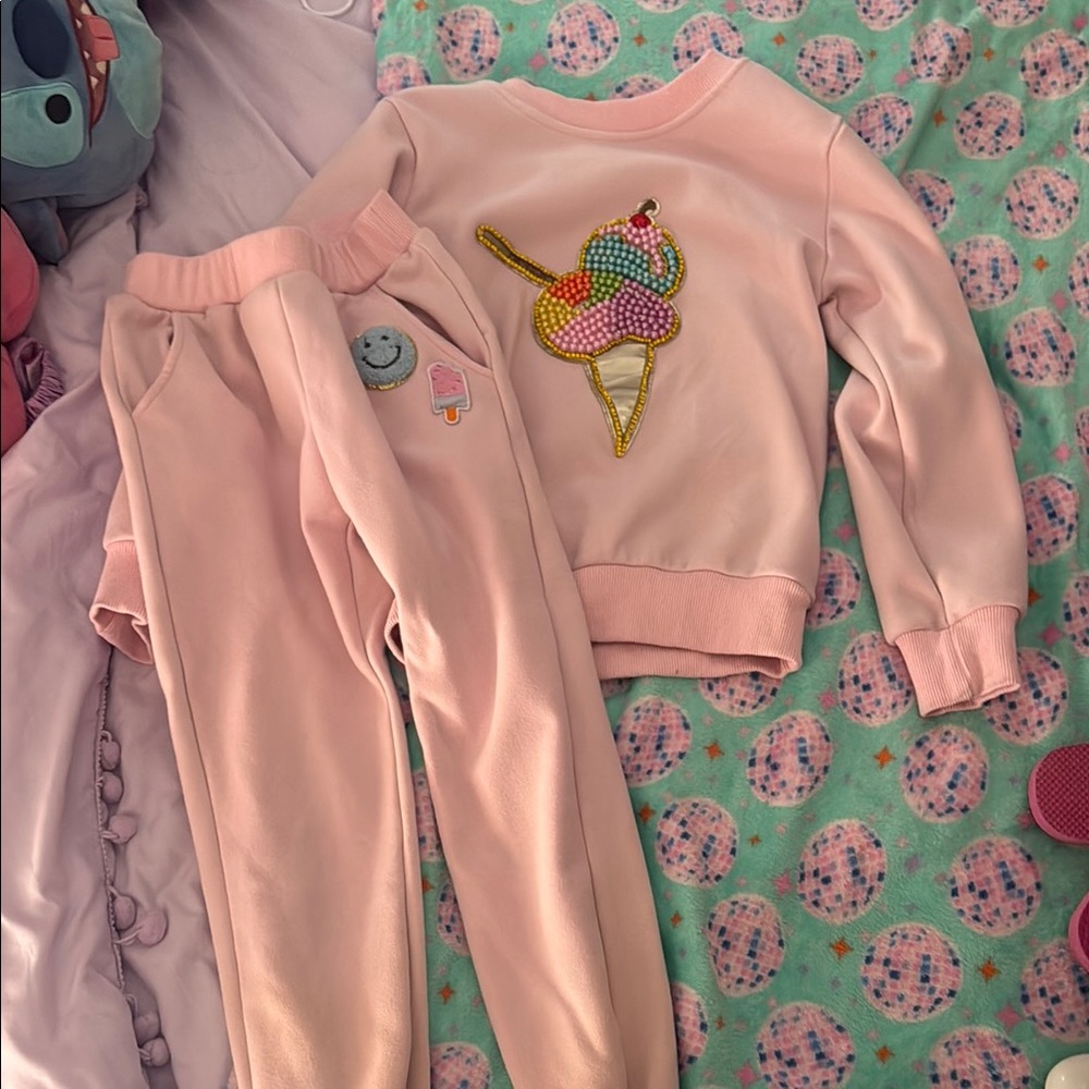 Lola + The Boys icecream Cozy Sweatshirt Set
